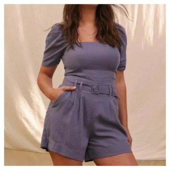 ABERCROMBIE Linen Blend High Rise Summer Shorts Size XS - Picture 1 of 9